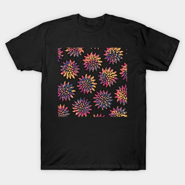 Hippy Dippy - Funky Neon Colors - Digitally Illustrated Abstract Flower Pattern for Home Decor, Clothing Fabric, Curtains, Bedding, Pillows, Upholstery, Phone Cases and Stationary T-Shirt by cherdoodles